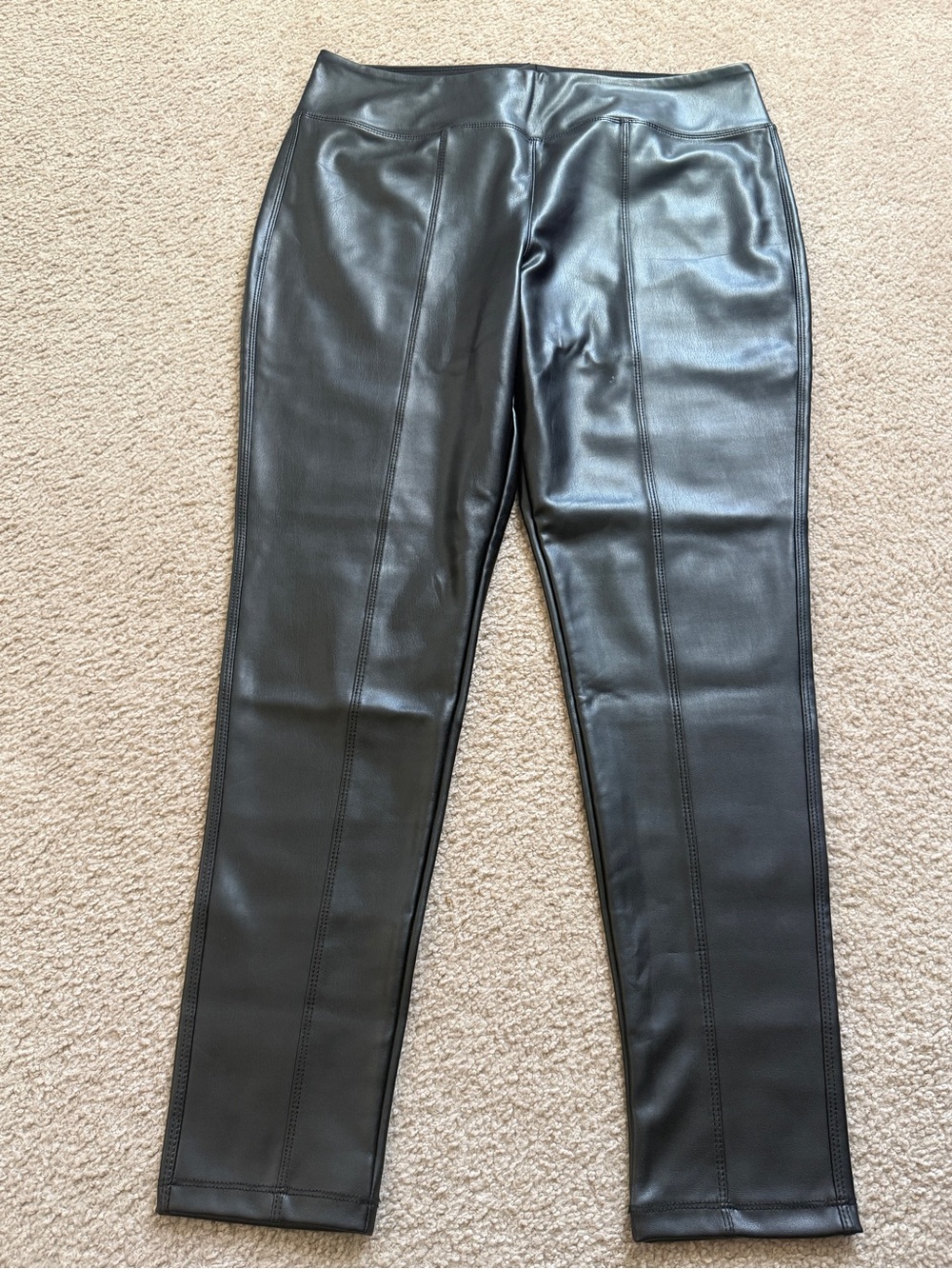 SO Black Faux Leather Straight-Leg Pants
